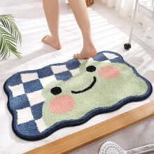Cute Bath Mat for Bathroom NonSlip Soft Bath Mat for Showers Cute Plush Microfibre Super Absorbent Plush Rug for 40 x 60 cm 40 x 60 cm Frog