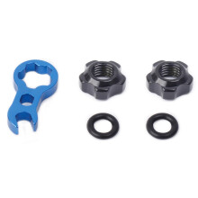 Road Bike Inner Tube Valves Nut Screws With Seal Rings And Wrench Vacuum Tire Valve Nut Collar Nut Set