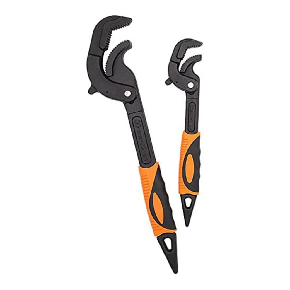 Multifunctional Adjustable Wrench Set, Selfadjusting Pipe Wrench With Quick Grip, 10In And 15In, 2Pcs 9189345126338