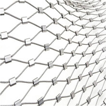 Wire rope mesh, wire rope braid, metal wire mesh, hard, heatresistant metal wire mesh, cage mesh (10 cm mesh size) Dia 3mm 10cm Mesh
