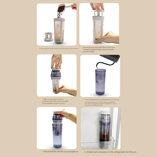 Cold Brew Coffee Maker 572ml Borosilicate Glass Pitcher Leak Proof Design with Removable Filter 1