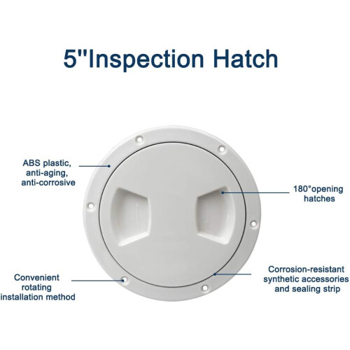 5 Inch White Inspection Lid Diameter 172 mm Plastic 1
