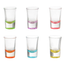Pasabahce Set of 6 Liqueur Glasses, MultiColour