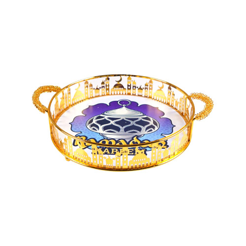 Mond Stern Serviertablett Gold Eisen Geschirr Dessert-B