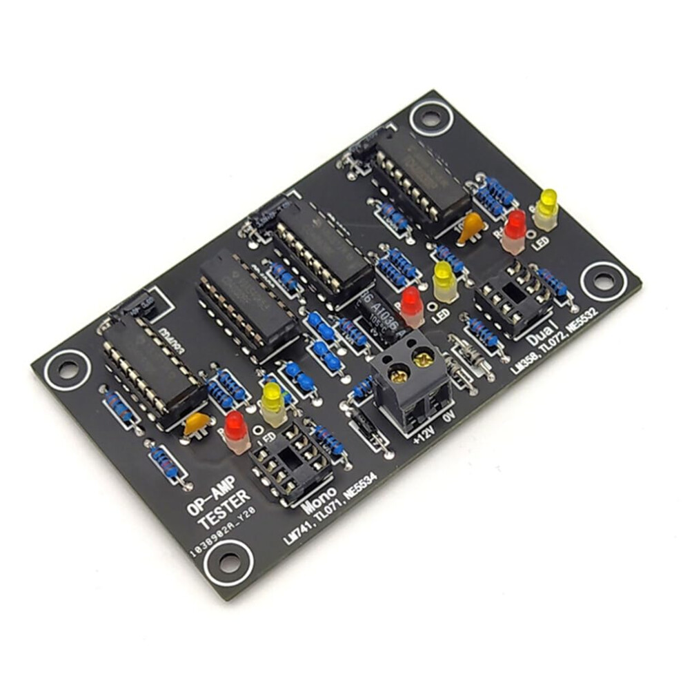 Op Amp Amplifier Tester For Single Dual Opamp Tl071 Tl072 Tl081 Tl082 Single/Dual Op Amp Test Board 9365049048774