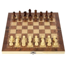 Quality Chess Game Set with Foldable Wooden Chess Board, Internal Storage, Retro Classics, Chess Pieces, and 29*29cm Chess Board