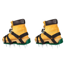 Scarifier Shoes For Grass Aeration And Soil Loosening, Triangular Securing Nails, Gardening Footwear, Secure Binding