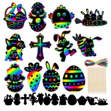 48 Easter Crafts for Kids  Easter Egg Scratch Art, DIY Easter Crafts, Scratch Art Pictures