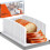 Adjustable bread slicer with crumb tray, foldable handle for uniform homemade bread slices 1