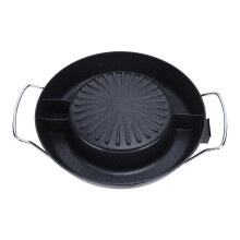 Korean Style 2in1 Electric Grill Hot Pot NonStick Round Pot EU Plug 220V