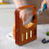 Bread slicer for homemade bread, foldable, adjustable slice thickness (Brown) 3