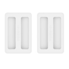 Toaster Cover Lid, Pack of 2 Silicone Covers for 2Slice Bread Makers, Bread Toaster Topper Lid for Kitchen Toaster Sandwich Bread Machines, White