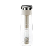 Cold Brew Coffee Maker 750ml Leak Proof Pitcher for Iced Coffee Camping and Home Use White