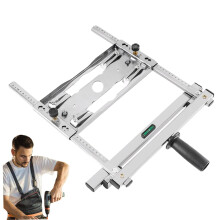 Adjustable 12.6 Inch Circular Saw Guide with Builtin Level, Stainless Steel Edge Positioner for Accurate 045 Woodworking Cuts