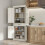 Homcom HOMCOM 180cm Kitchen Pantry Storage Cabinet Server Food Organizer, White 1