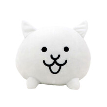 20cm The Battle Cats Plushie Cute Anime Cartoon Game Character Plush Toy White Neko Cat Plush Doll Gift for Kids Boys Girls