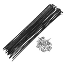 Steel Bike Spokes Durable 26 Inch, 260mm Length, 36Set, For EBikes, Road And Mountain Bikes, Black
