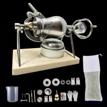 Chinese Traditional Popcorn Maker, Mini Popcorn Pot Stainless Steel Hand Popcorn Machine, Small Popcorn Cannon for Party Fun at Family Gathering
