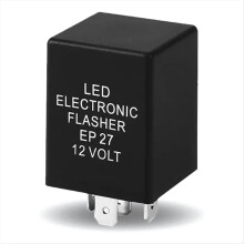 EP27 LED-knipperrelais, 5-pins knipperrelais voor LED-richtingaanwijzers, elektronische knipperindicator voor het repareren van waarschuwingslichten.