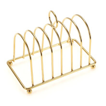 Bread Loaf Stand Toast Rack Holder Food Stand Countertop Decoration Baking Shelf Grid Cooling Station for Kitchen Bakeware , Gold