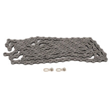 Bike Chain,12 Speed Chain,Impact Resistant Medium Carbon Steel Variable Speed Chain with 2 Buckle,Gray Bike Chain for Road Mountain Racing Cycling