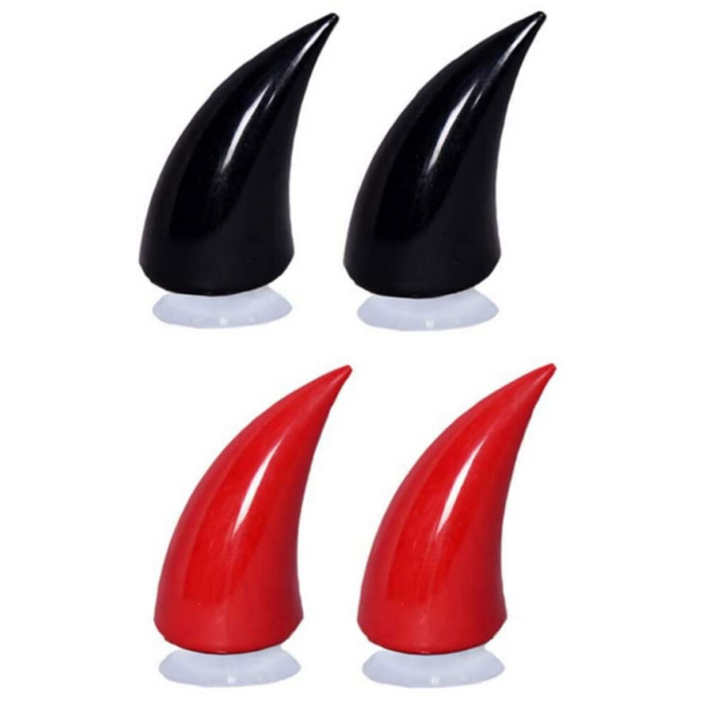 Motorcycle Helmet Horns 4Pcs Helmet Devil Horn With Suction Cup Waterproof 9412369303851