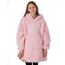 (6-8 Years) Barbie Blanket Hoodie (Girls Pink)