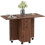 Homcom HOMCOM Folding Dining Table, Drop Leaf Table With Drawers Brown 2