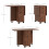 Homcom HOMCOM Folding Dining Table, Drop Leaf Table With Drawers Brown 3