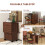 Homcom HOMCOM Folding Dining Table, Drop Leaf Table With Drawers Brown 5