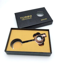 Chaveiro Mini Turbo Turbine para Carro, Chaveiro Turbo, Chaveiro de Metal Leve e Luminoso com Design de Turbocompressor Giratório para Amantes de
