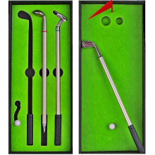 Mini Golf Club Putter Pen Set Box Novelty Golfers Decoration Gift Desktop