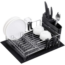 Stainless Steel Dish Drainer with Non-slip Feet, Expandable Design for Flexible Space Management, Premium Material for Longevity, Two Tier for Enhance