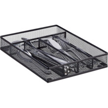 Organizer Tray, Lifetime Warranty Silverware Drawer Organizer, Mesh Collection with Sturdy Steel-Mesh, Non-Slip Foam Feet for Quick Drying & Easily Cl