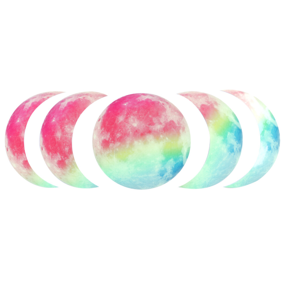 Celestial Night Sky, Luminous Moon Wall Stickers, Moon Phase Stickers for Ceiling with Glowing Magic