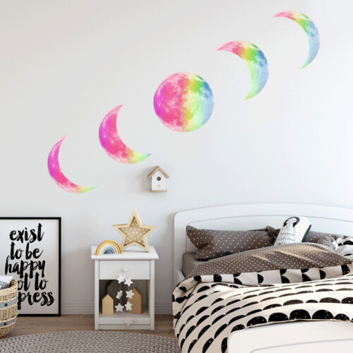 Celestial Night Sky, Luminous Moon Wall Stickers, Moon Phase Stickers for Ceiling with Glowing Magic 2