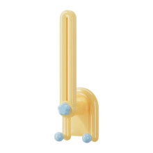 Wall Mounted Hair Clip Organiser For Small Spaces-Yellow Blue