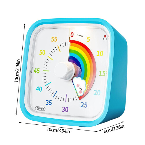 Kids Quiet Timer Drop Resistant Plastic Construction Easy-Blue 2