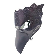 Mehrere Vogel-Tiermasken, PU-Ledermaterialien,-Krähe
