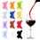 12pc Silicone Drink Identifier Clips For Parties-Butterfly 1