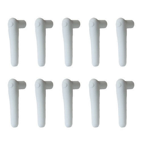 10PCS elastomeer handvatbeschermers Stabiele grip tegen-grijs