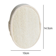 Esfoliante corporal de bucha vegetal natural, bucha ecológica para renovação suave da pele, com seções planas de espessura e tamanho uniformes,