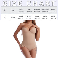 Body modellante da donna, contenitivo per l'addome, senza cuciture, con reggiseno incorporato e spalline rimovibili, completo modellante a forte