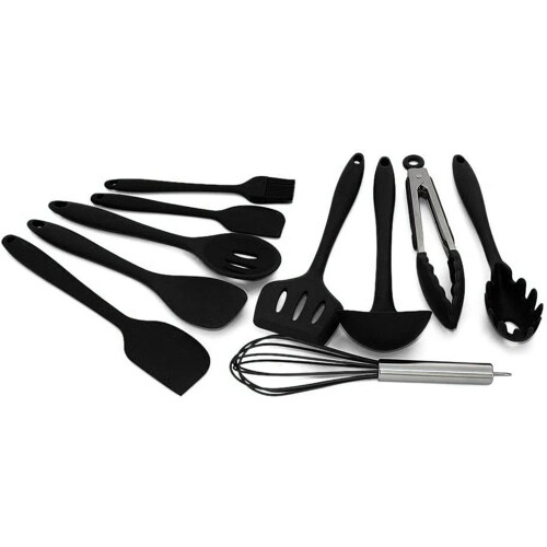 Conjunto de espátulas de silicone, resistentes ao calor até +230C, atóxicas e delicadas com as panelas, fáceis de limpar e com cabo