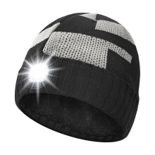 Căciulă Beanie reîncărcabilă USB cu LED, pălărie cu lanternă frontală de iarnă cu luminozitate reglabilă și iluminare hands-free,