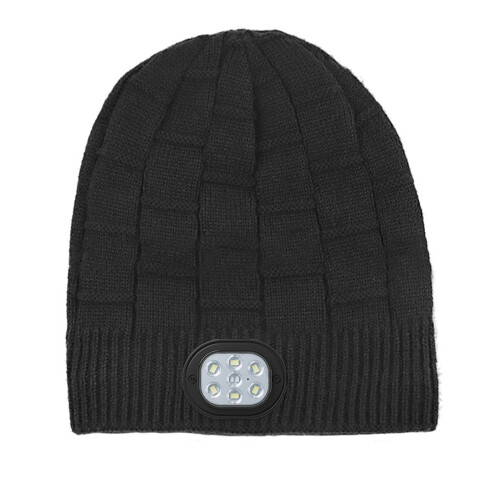Unisex φωτιζόμενο καπέλο Beanie με LED, φωτισμό hands-free, χειμερινό πλεκτό καπέλο για 1