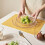 Wooden Pizza Serving Tray Round Plate for Baking and Dining Table Use Easy Clean Surface 3