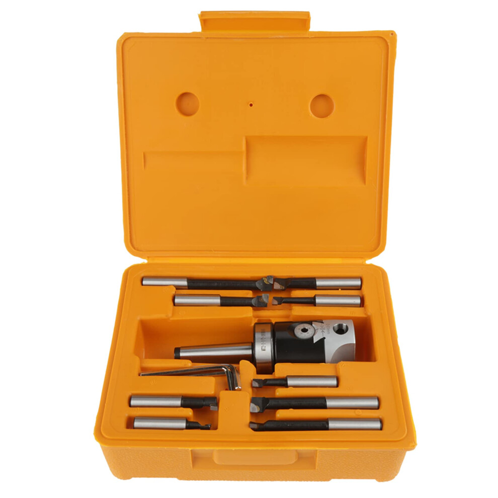 Boring Head Set Mt2 M10 50Mm F112 With 9Pcs Bars For Cnc And Horizontal Milling 9189345128752