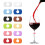 Dishwasher Safe Silicone Wine Glass Labels-Square shape 1