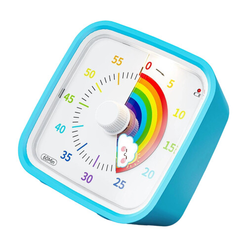 Kids Quiet Timer Drop Resistant Plastic Construction Easy-Blue